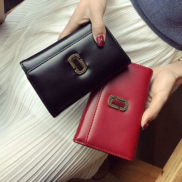 Стилен дамски портфейл от еко кожа в зелен, червен и черен цвят