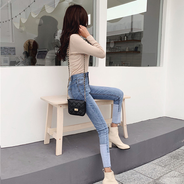 Модерни дамски дънки с висока талия - Slim модел