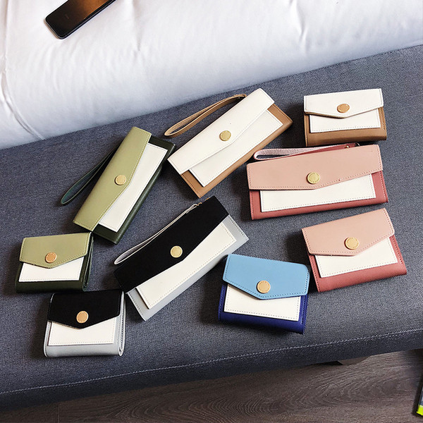 Стилен дамски портфейлот еко кожа два модела в пет цвятаот еко кожа