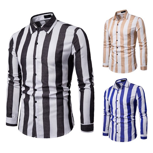 Раирана мъжка риза в няколко цвята