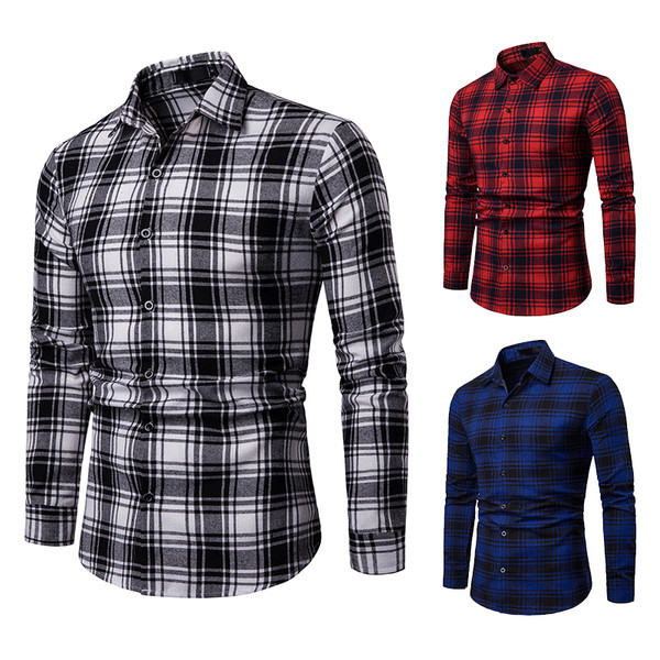 Памучна мъжка карирана риза в няколко цвята