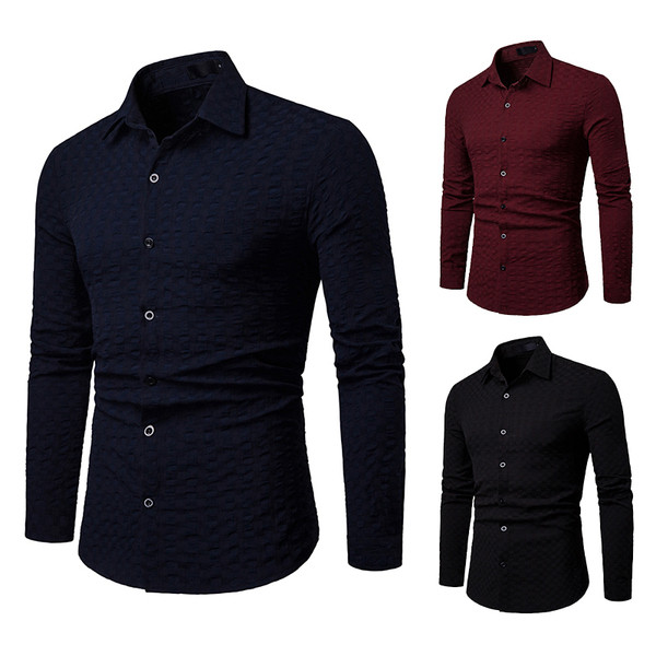 Cămașă modernă pentru bărbați în roșu, albastru și negru