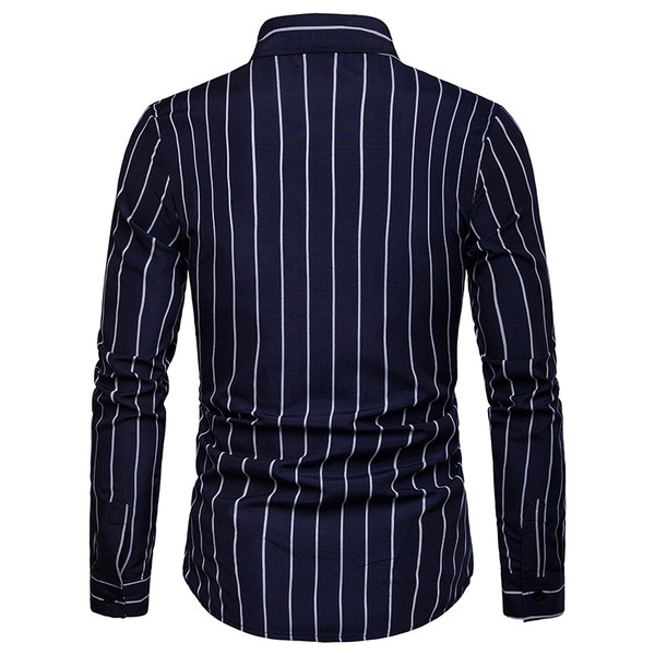 Cămașă bărbătească în dungi sport-elegant în mai multe culori