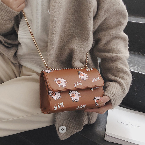 Geanta mini dama cu poze din piele ecologica in trei culori