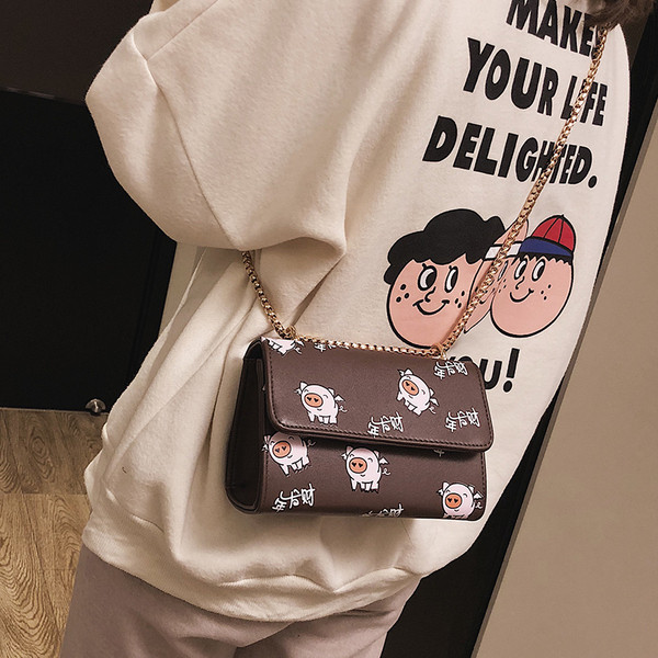 Geanta mini dama cu poze din piele ecologica in trei culori