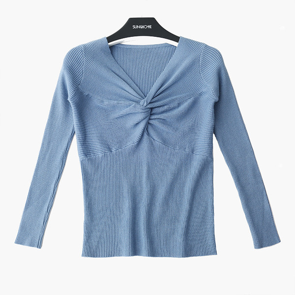 Bluza de dama eleganta cu decolteu in V in mai multe culori