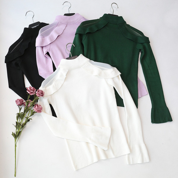 Bluza de dama eleganta cu element de dantela in mai multe culori