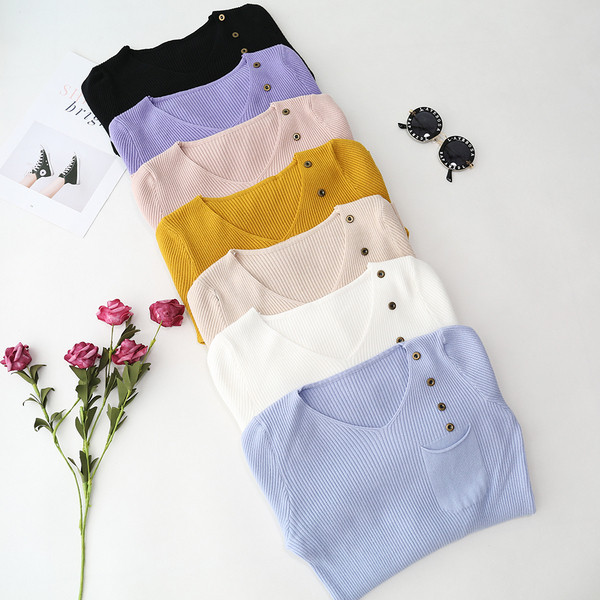 Bluza casual dama cu buzunar in mai multe culori