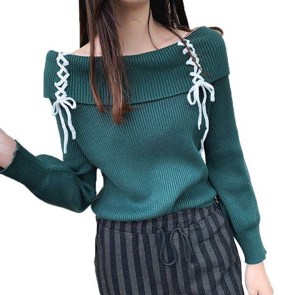 Bluză de iarnă de damă modernă cu element-legături în mai multe culori