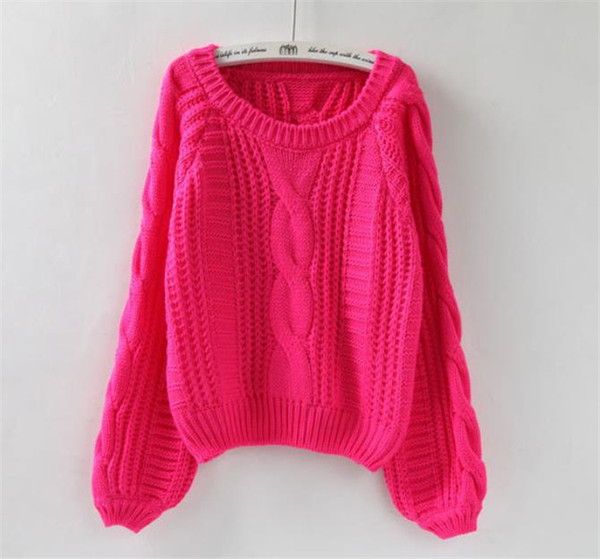 HIT Pulover de iarna de dama actual model scurt in mai multe culori