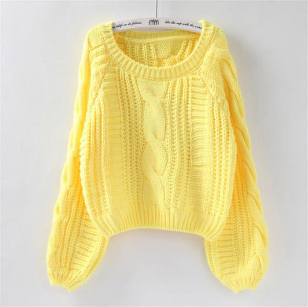 HIT Pulover de iarna de dama actual model scurt in mai multe culori