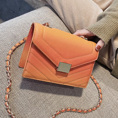 Модерна дамска чанта от еко кожа в пет цвята