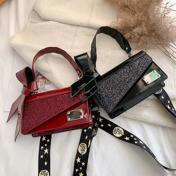 Модерна лачена чанта от еко кожа в четири цвята