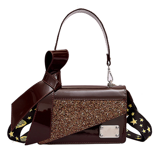 Модерна лачена чанта от еко кожа в четири цвята