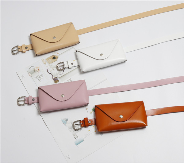 Модерен дамски колан с портфейл от кожа в няколко цвята