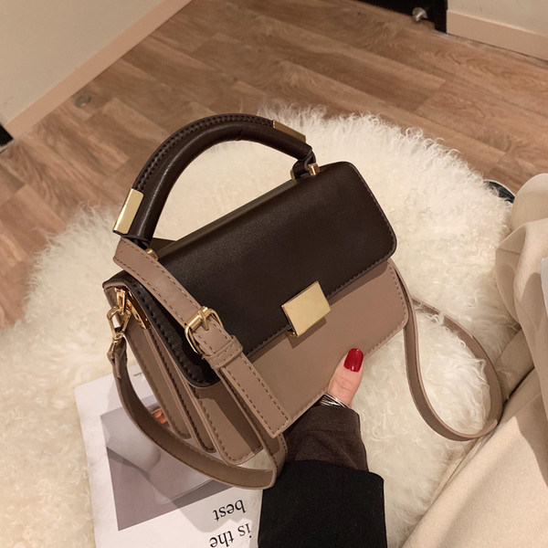 Модерна дамска чанта от еко кожа - четири цвята