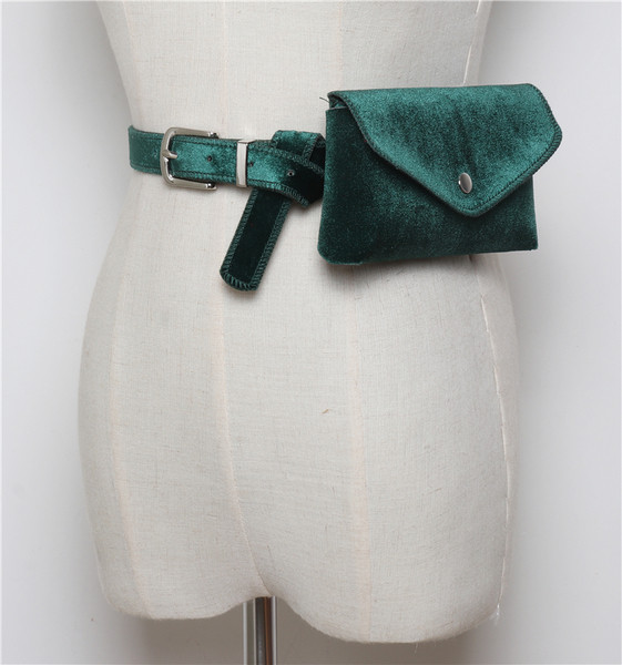 Стилен дамски колан с портфейл в няколко цвята