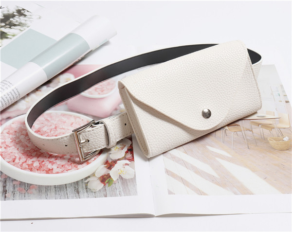 Ежедневен дамски колан с портфейл от еко кожа в няколко цвята