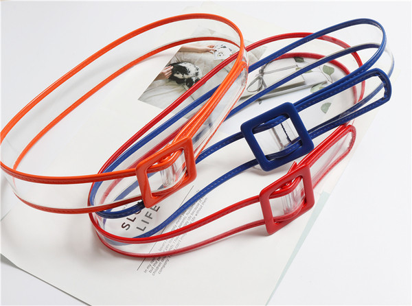 Прозрачен дамски колан в няколко цвята