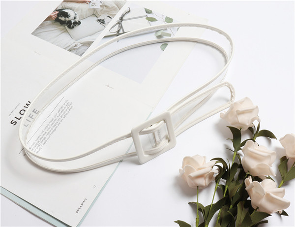 Прозрачен дамски колан в няколко цвята