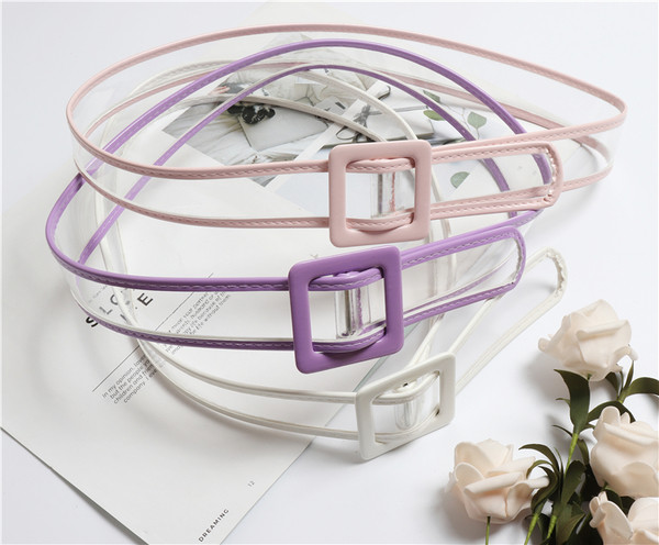 Прозрачен дамски колан в няколко цвята