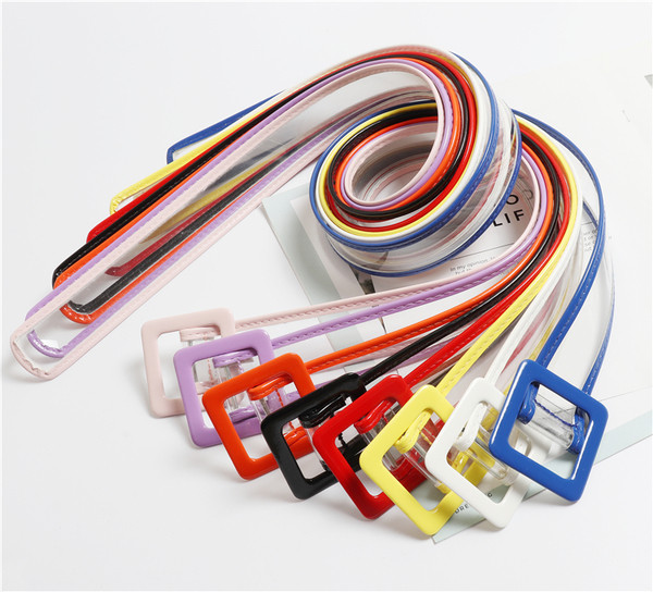 Прозрачен дамски колан в няколко цвята