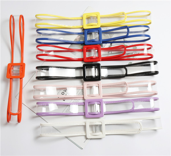 Прозрачен дамски колан в няколко цвята