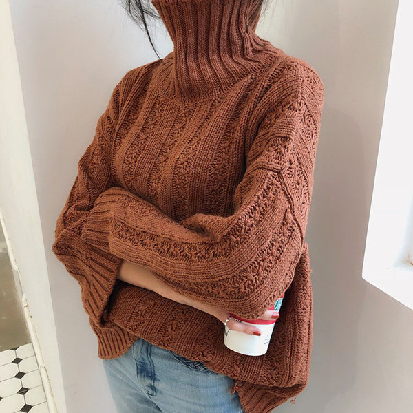 Χειμερινό γυναικείο πουλόβερ σε δύο χρώματα