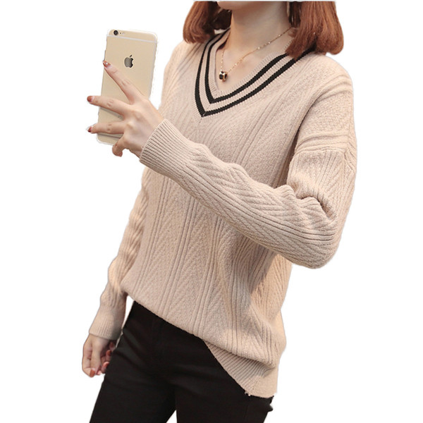 Bluză casual de damă cu decolteu în V în patru culori