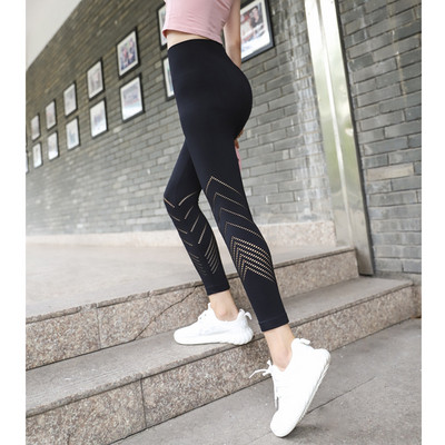 Elasztikus női sport leggings magas derékkal több színben