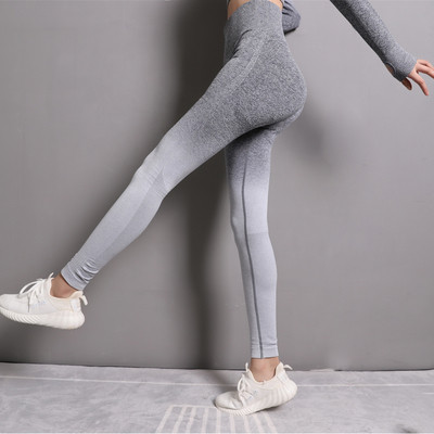 Női sport leggings magas derékkal, irizáló színekben