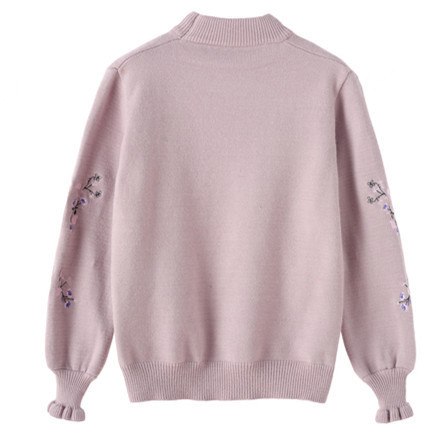 Κομψό γυναικείο πουλόβερ  με έγχρωμο κέντημα σε διάφορα χρώματα