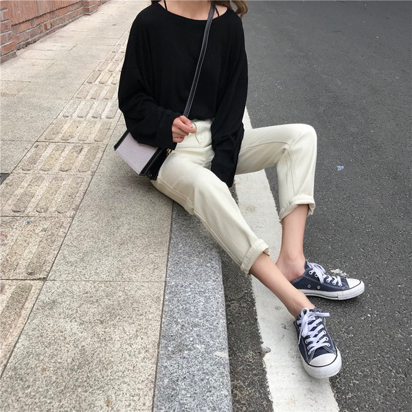 Blugi actuali de dama de culoare deschisa