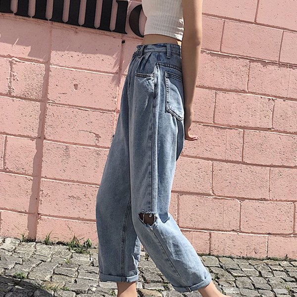 Jelenlegi női farmer - széles modell világos színben