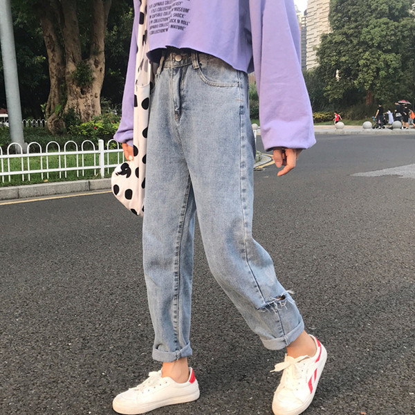 Női alkalmi farmer, világos színben