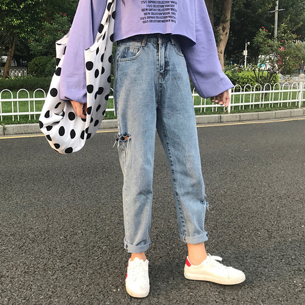 Női alkalmi farmer, világos színben