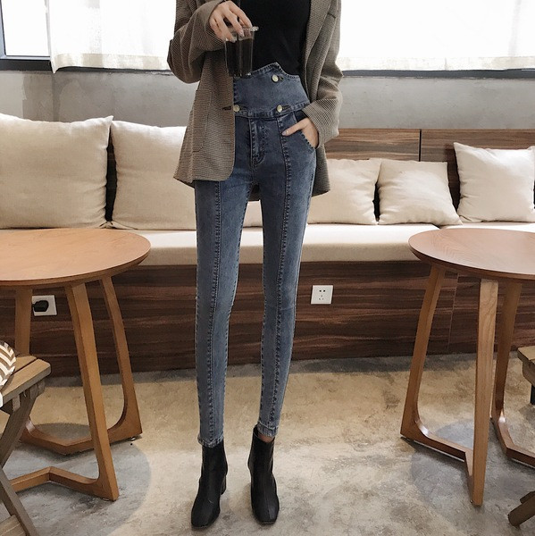 Alkalmi női farmer két színben, magas derékkal