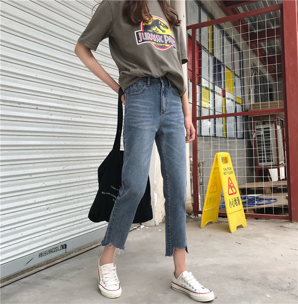 Női alkalmi farmernadrág kék színben