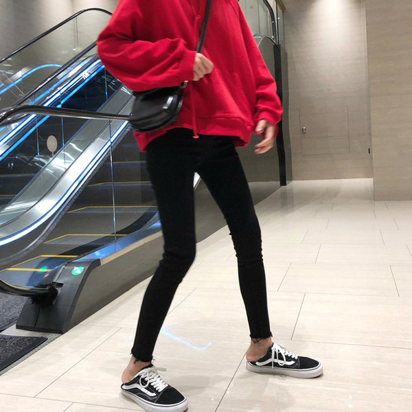 Alkalmi női farmer magas derékkal Karcsú modell két színben