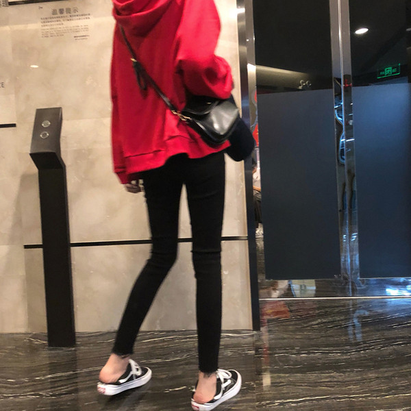 Alkalmi női farmer magas derékkal Karcsú modell két színben