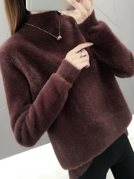 Meleg téli női pulóver hét színben