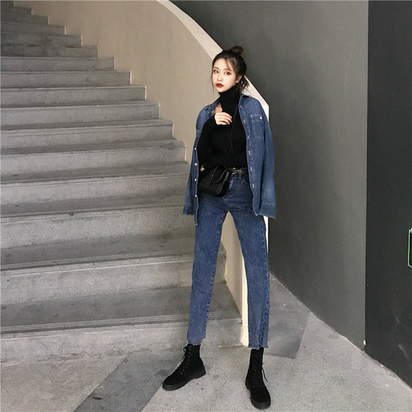 Női farmer - széles modell két színben