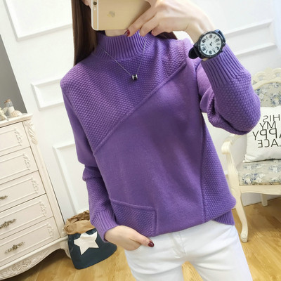 Alkalmi női pulóver magas gallérral több színben