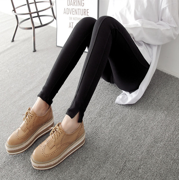 Női pamut leggings elasztikus derékkal, három színben