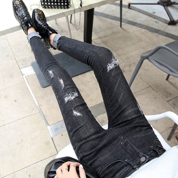 Modern női farmer szürke és kék színben