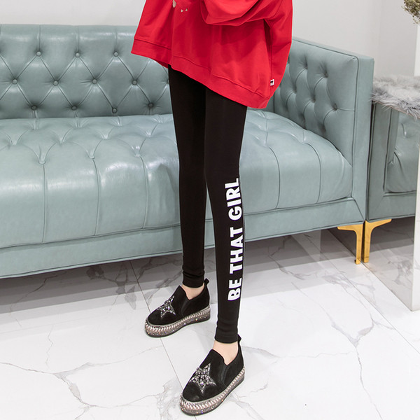 Napi női leggings szürke és fekete felirattal