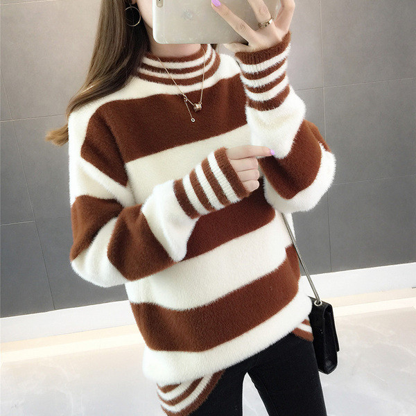 ÚJ Stílusos női puha pulóver három színben