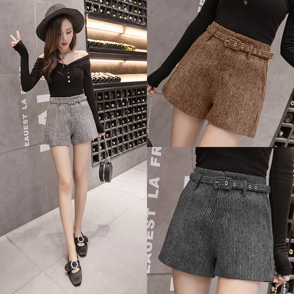 Modern női magas derekú rövidnadrág több színben