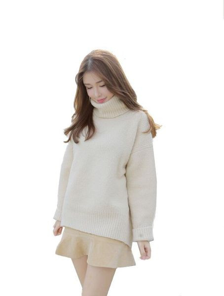 Modern női pulóver pólógallérral több színben