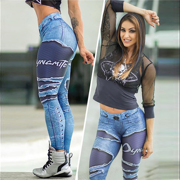 Női leggings, magas derékkal, farmert utánzóval